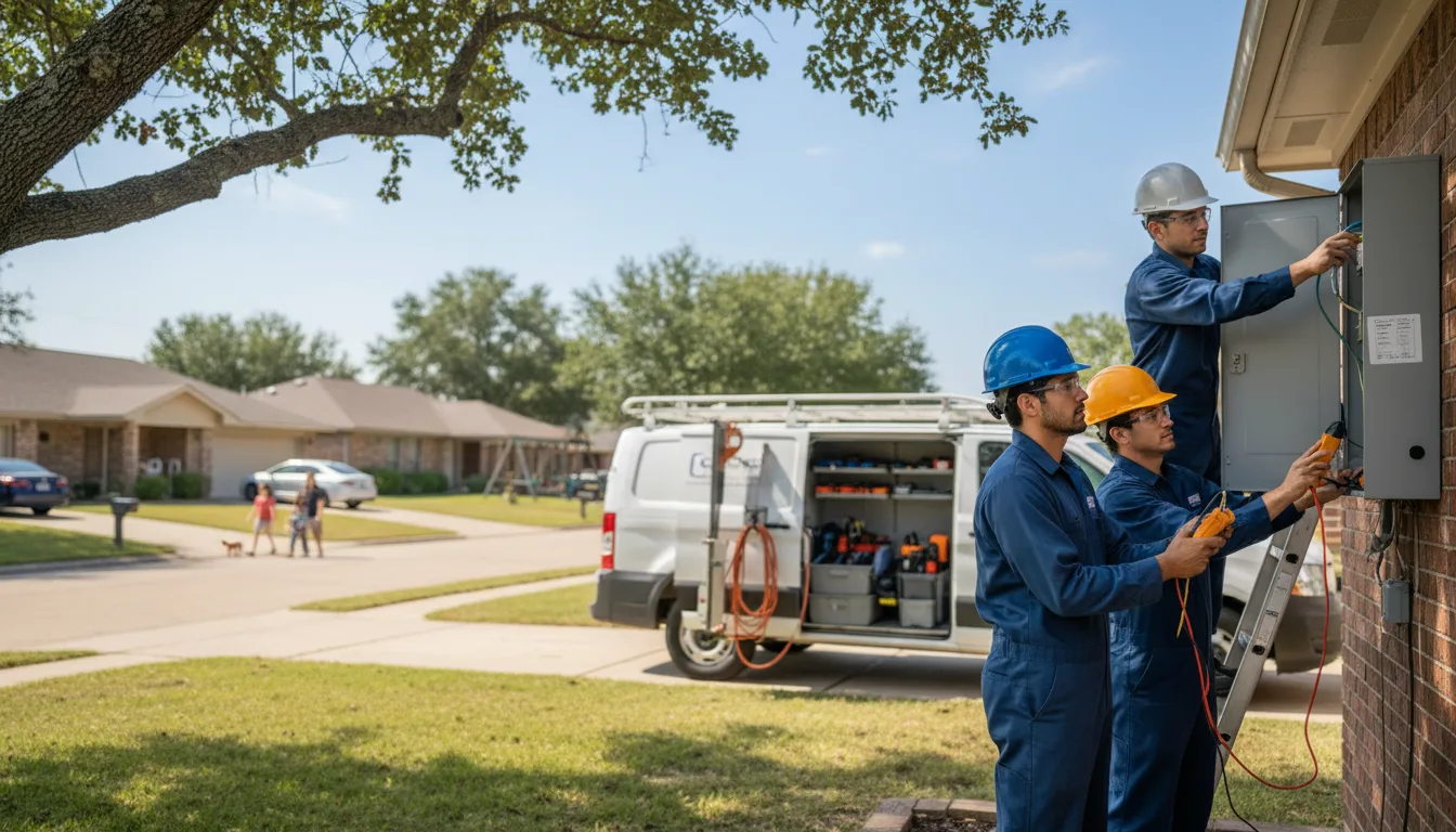 Certified electrician providing emergency electrical services in Plover, IA